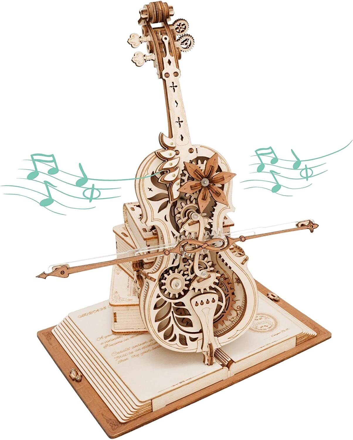 DIY Wooden Cello Self Playing Musical Instrument Magic Music Box Cool Gift Ideas