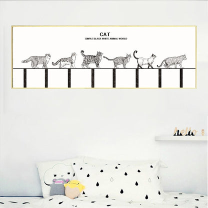 Cute Animal Art Canvas Poster for Wall