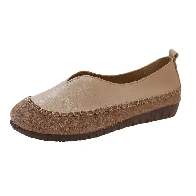 Women's Soft-Soled Cow Shoes Casual Round Toe Shallow Flat Comfort