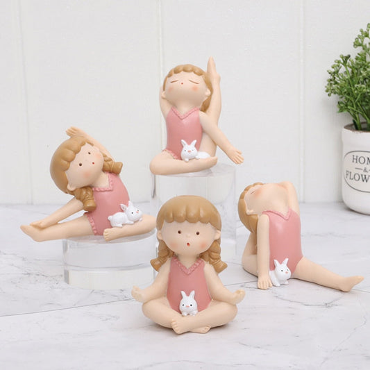 Yoga Figurines Gymnastics Bunny Girl