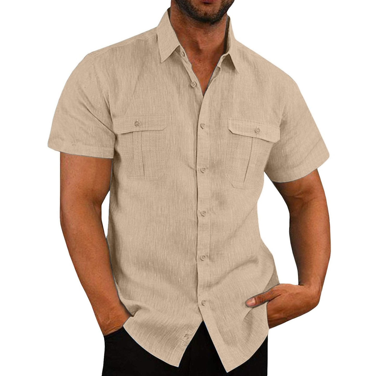 Stretch Short Sleeve Shirt with Pockets