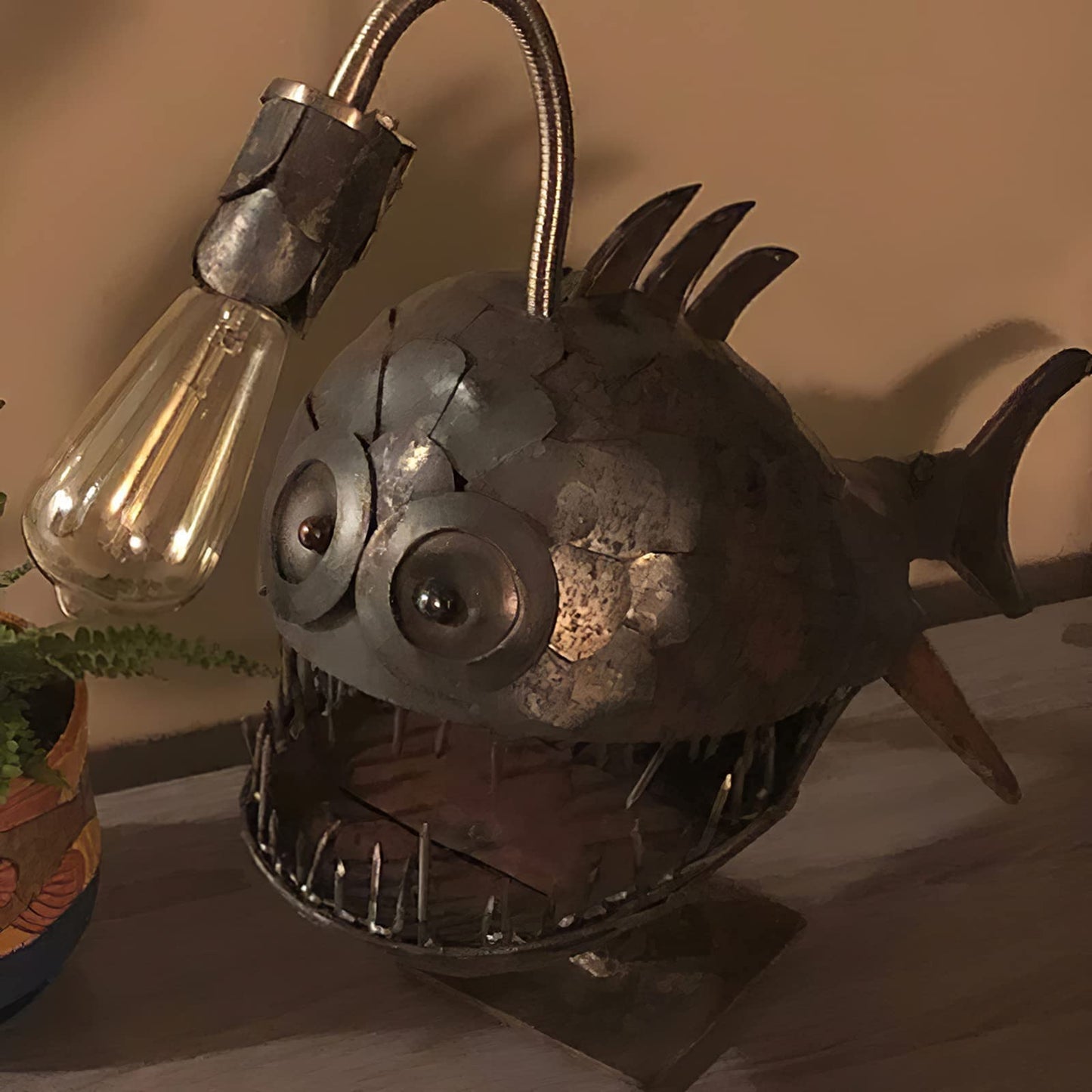 Steampunk Angler Fish Lamp