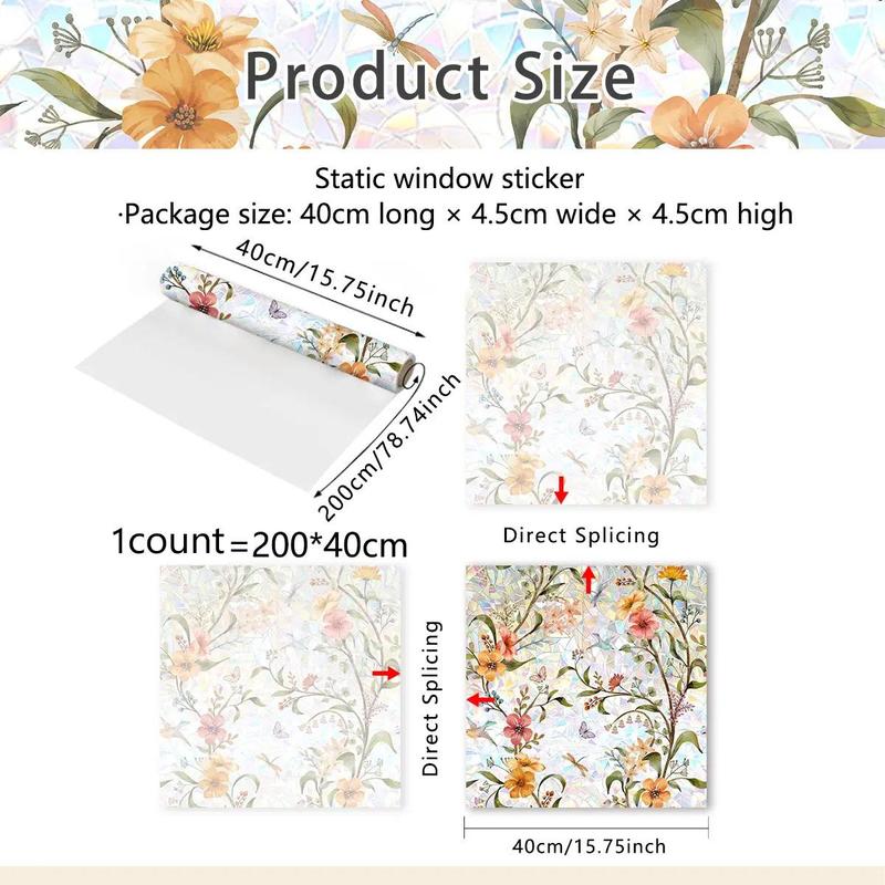 🌸Floral Pattern Window Sticker