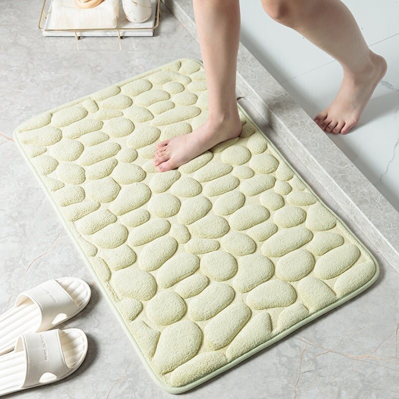 Cobblestone Embossed Bathroom Bath Mat