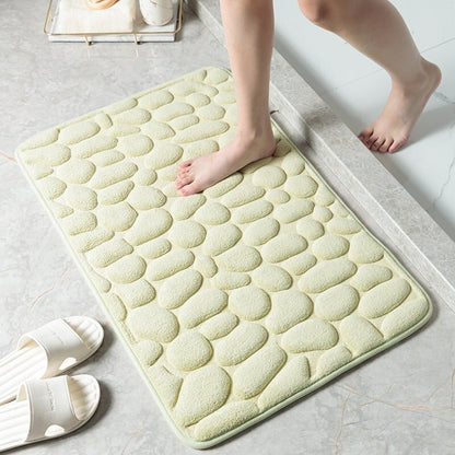 Cobblestone Embossed Bathroom Bath Mat