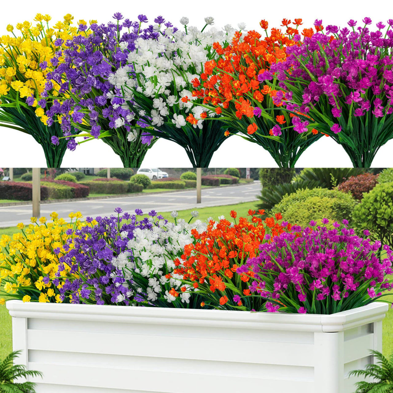 Outdoor Artificial Flowers💐1 Bundle(Includes 30 flowers)