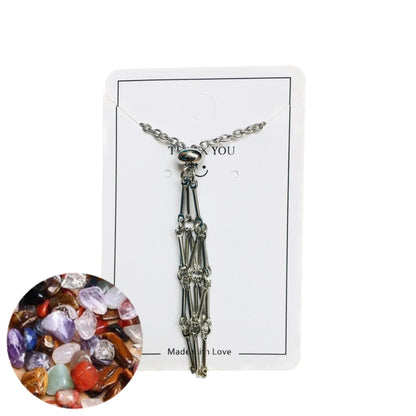 New Crystal Stone Holder Necklace