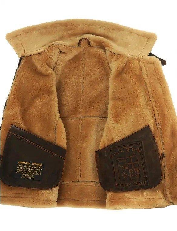 Pilot Leather Jacket Made Of Sheepskin