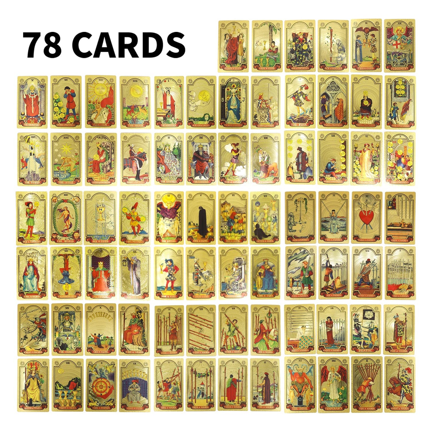 Explore the Mystical World of Tarot Gold Foil Tarot (Buy 2 Free Shipping)