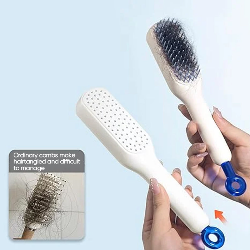 Self-Cleaning Anti-Static Massage Comb