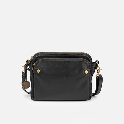 Three-Layer Leather Crossbody Shoulder & Clutch Bag