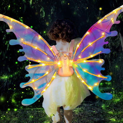 🦋🧚‍♀Electric Butterfly Elf Wings with Glowing Lights