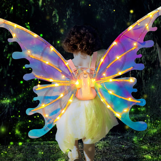 🦋🧚‍♀Electric Butterfly Elf Wings with Glowing Lights