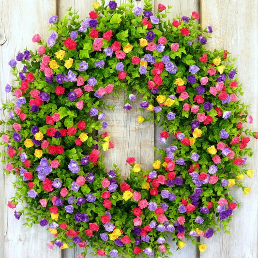 💐Farmhouse Colorful Cottage Wreath