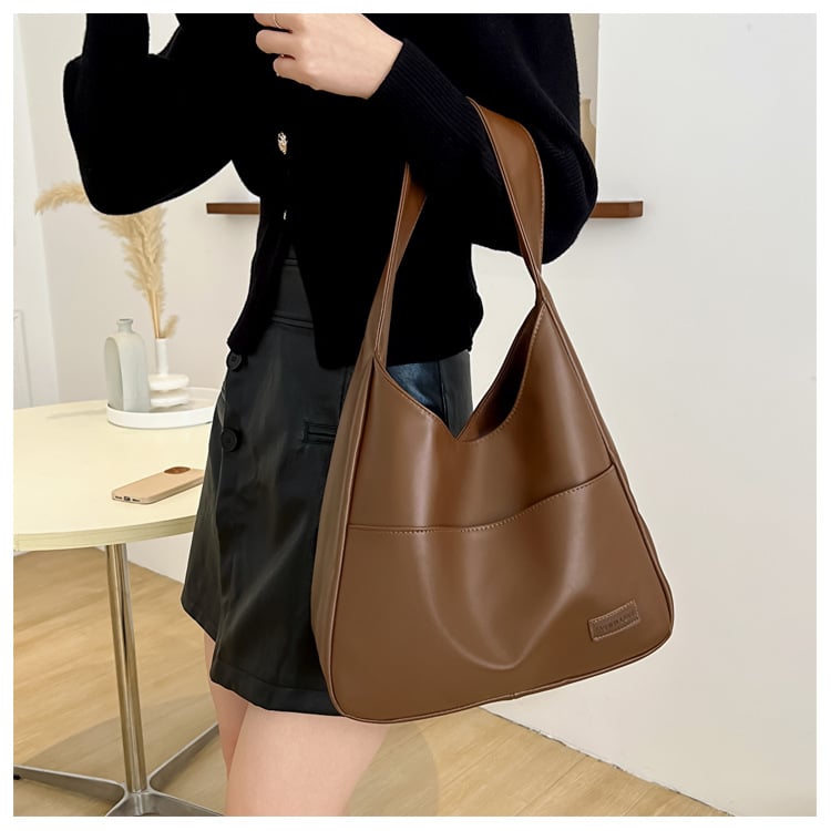 Simple PU leather tote bag