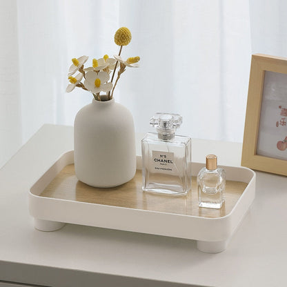 Wooden White Tray Decor