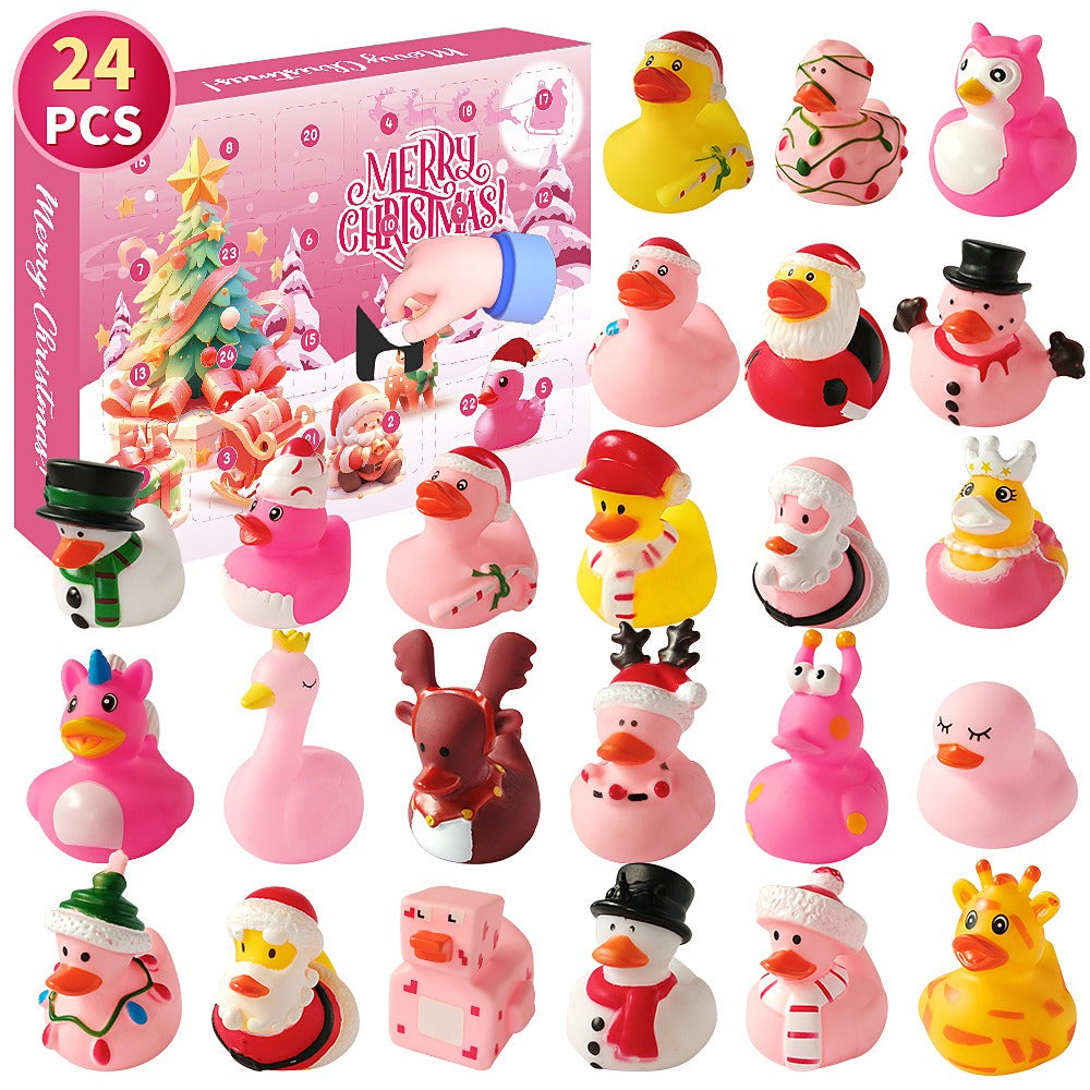 🦆24 Pcs Countdown Christmas Rubber Ducks Advent Calendar