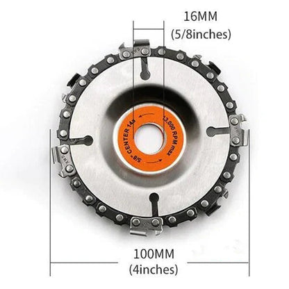 Chain saw blades for angle grinders