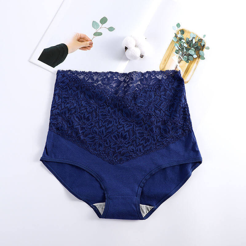 Women's High Waist Cotton Lace Panties