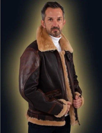 Pilot Leather Jacket Made Of Sheepskin