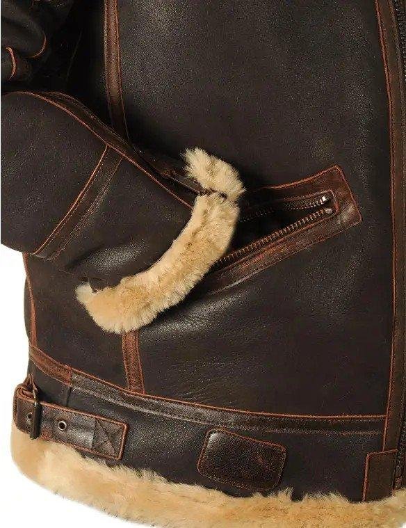 Pilot Leather Jacket Made Of Sheepskin