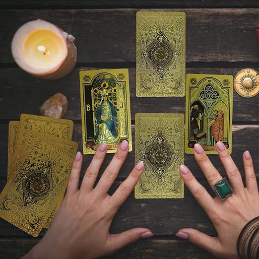 Explore the Mystical World of Tarot Gold Foil Tarot (Buy 2 Free Shipping)