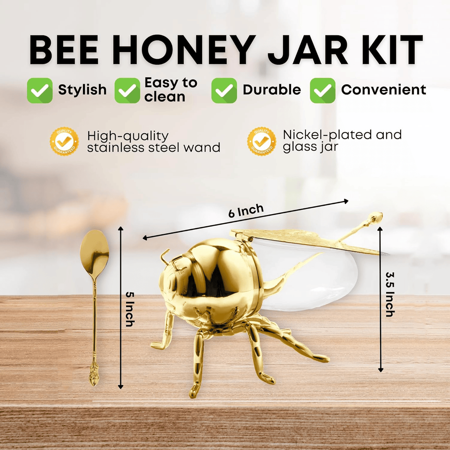 Decorative Bee-Shaped Honey Jar