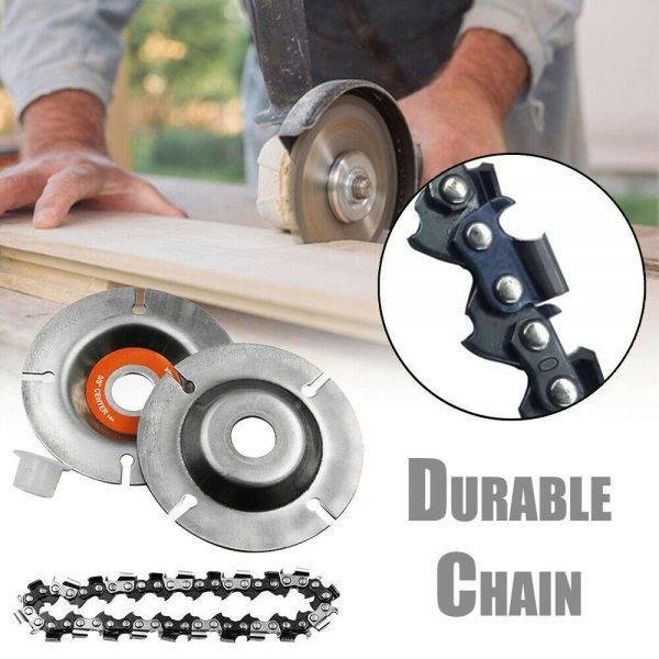 Chain saw blades for angle grinders