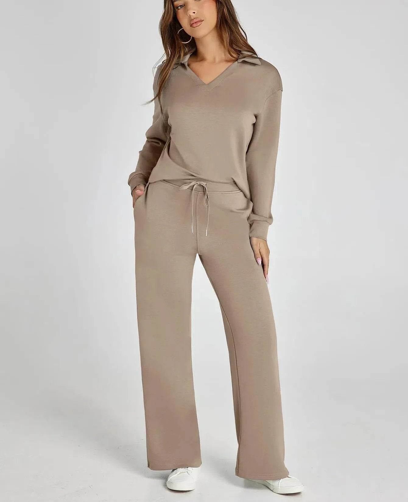 Women's 2 Piece Sets Outfits Casual Long Sleeve Sweatsuits Sets (🔥Same as in the video)