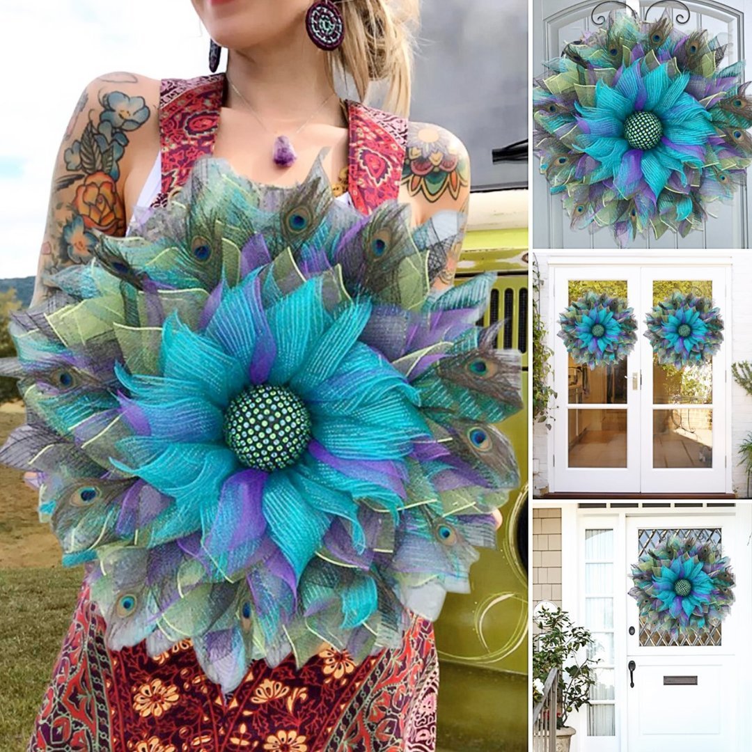 Peacock Pattern Wreath-Noble and unique home decoration