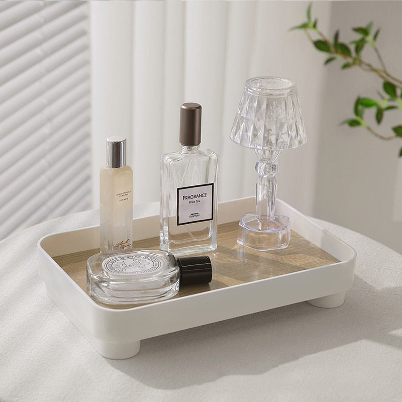 Wooden White Tray Decor