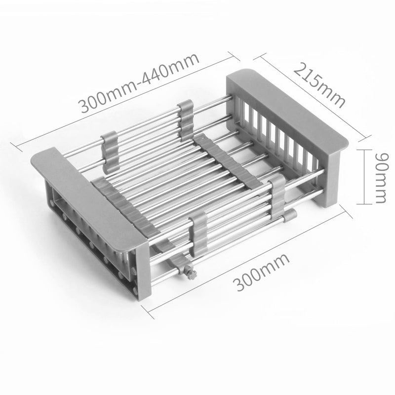 Stainless steel telescopic drain basket