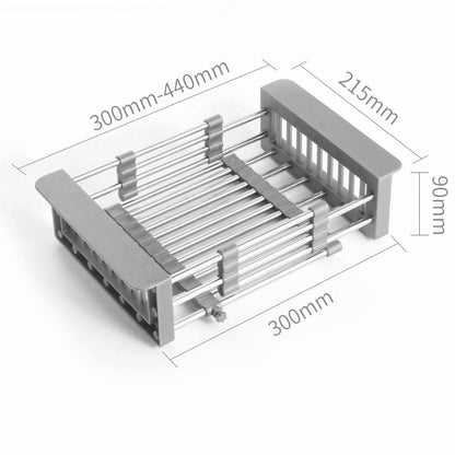 Stainless steel telescopic drain basket