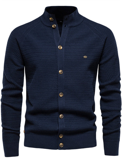 Men's Casual Solid Color Cardigan Sweater