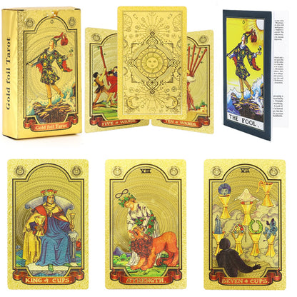 Explore the Mystical World of Tarot Gold Foil Tarot (Buy 2 Free Shipping)