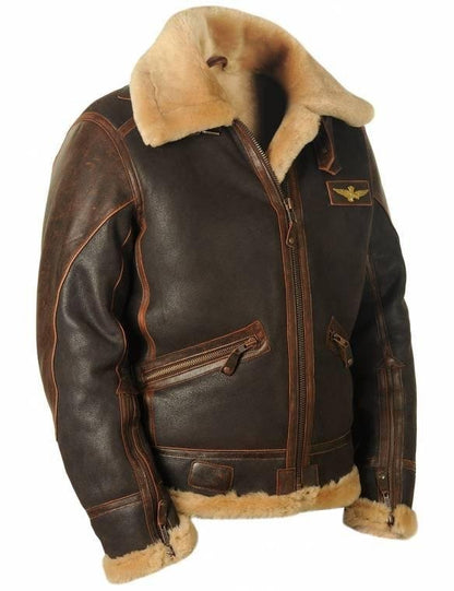 Pilot Leather Jacket Made Of Sheepskin