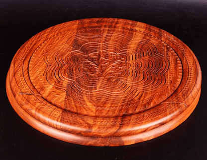 Handmade wood carving fruit plate