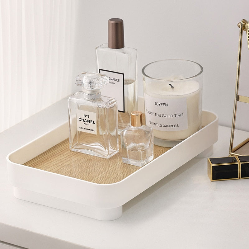 Wooden White Tray Decor