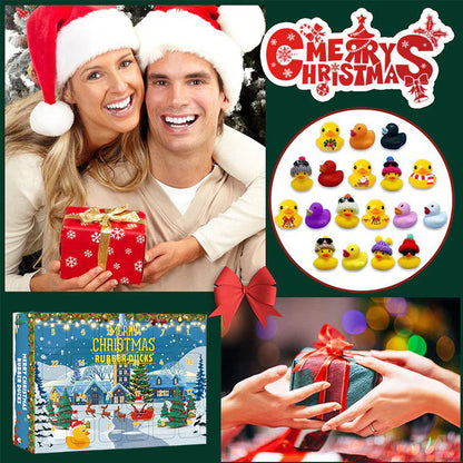 🦆24 Pcs Countdown Christmas Rubber Ducks Advent Calendar