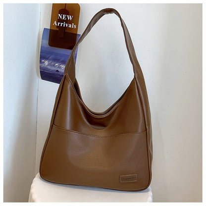 Simple PU leather tote bag