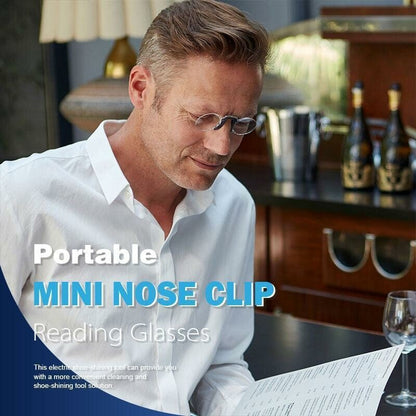 Portable Mini Nose Clip Reading Glasses