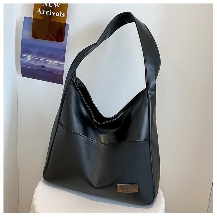 Simple PU leather tote bag