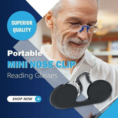 Portable Mini Nose Clip Reading Glasses