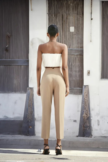 Tailored Pleat High Waist Pants(Buy 2 Free Shipping)