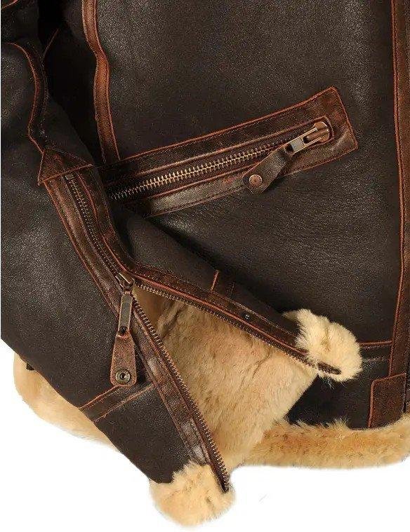 Pilot Leather Jacket Made Of Sheepskin