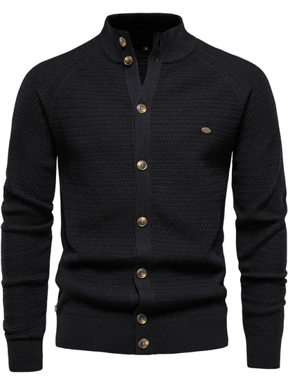 Men's Casual Solid Color Cardigan Sweater