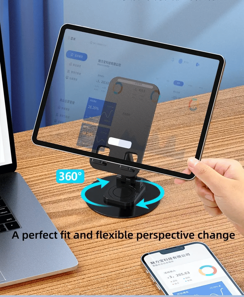 Folding computer phone holder in aluminium alloy