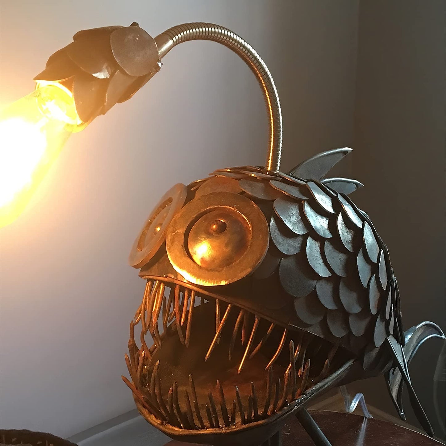 Steampunk Angler Fish Lamp