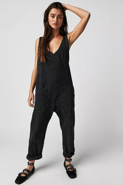 Denim Jumpsuit With Pockets