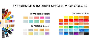 🎨Foldable Watercolor Set Of 56 With Water Brush Pen